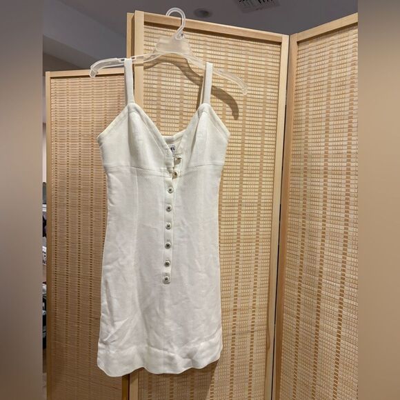 Vintage CHANEL Cream White Strapless Sheath - Picture 1 of 10